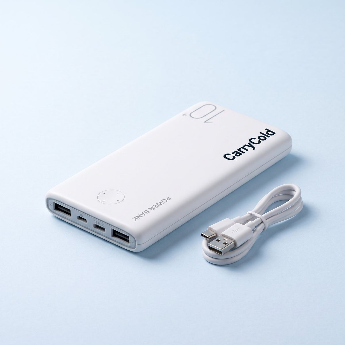 Slim white power bank