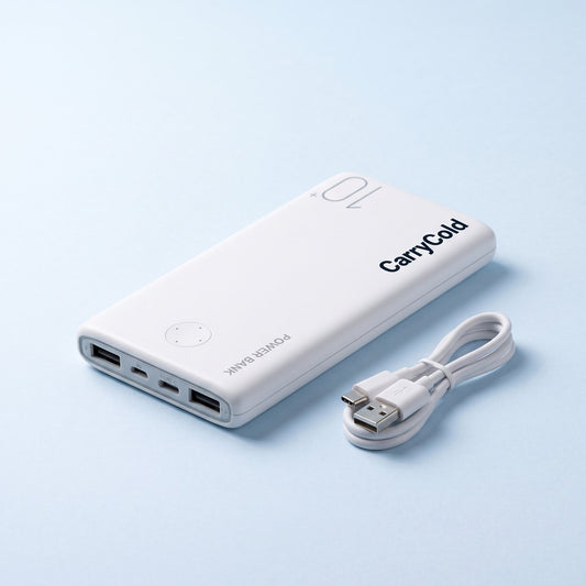 Slim white power bank